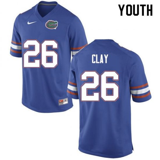 Youth Florida Gators #26 Robert Clay NCAA Nike Blue Authentic Stitched College Football Jersey EAM7262TX